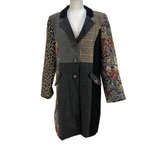 Paparazzi Patchwork Coat Leopard Print Jacquard Floral Houndstooth Eclectic